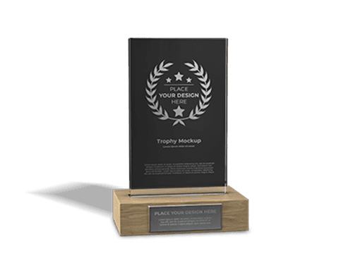 Corporate award trophy representing excellence and achievement